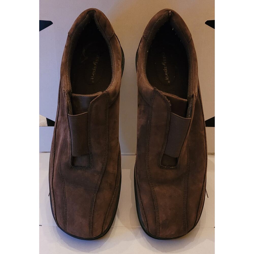 Easy Spirit Loafers, Brown Suede, Size 10M